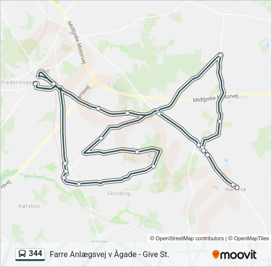344 Bus Line Map