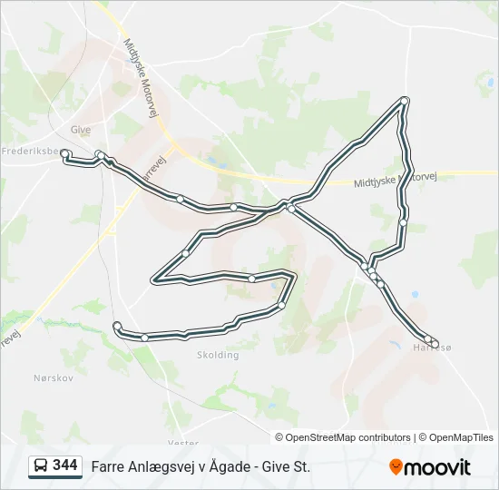 344 Bus Line Map