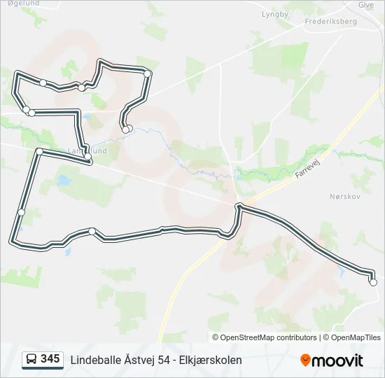 345 Bus Line Map