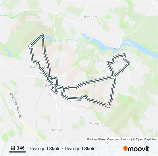 346 Bus Line Map