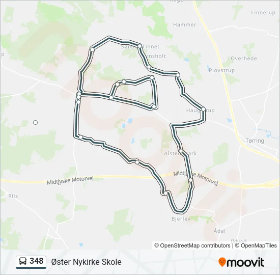 348 Bus Line Map