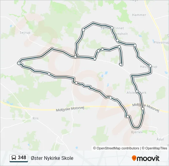 348 Bus Line Map