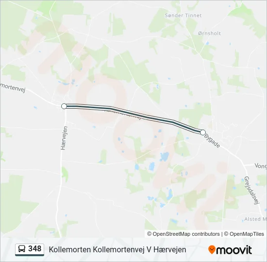 348 Bus Line Map