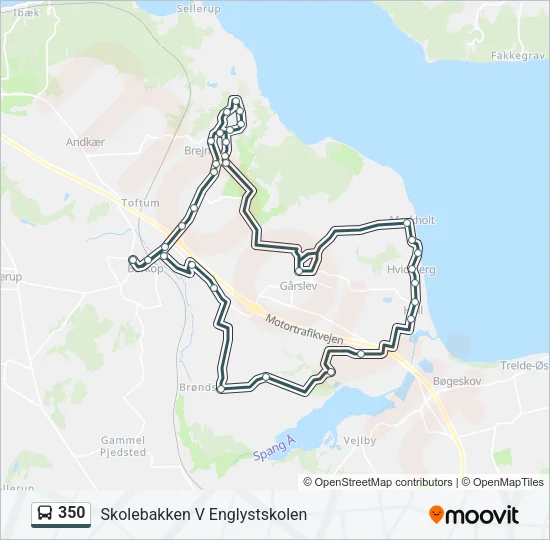 350 bus Linjekort