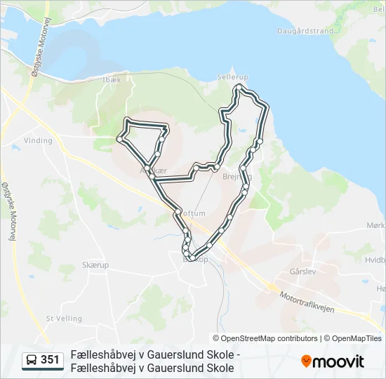 351 Bus Line Map