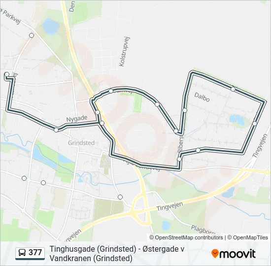 377 Bus Line Map