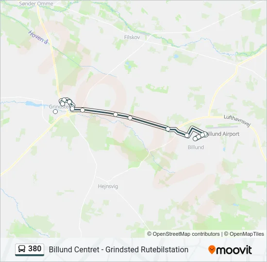 380 Bus Line Map