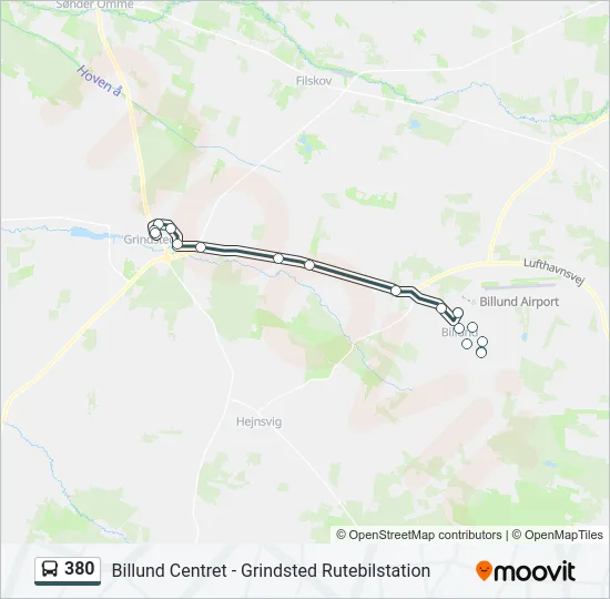 380 Bus Line Map