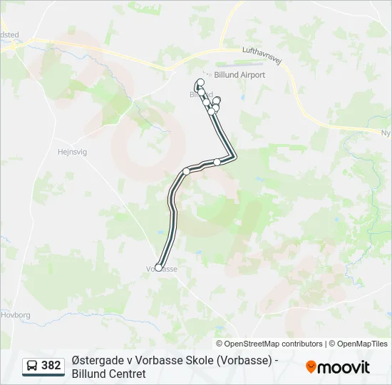 382 Bus Line Map