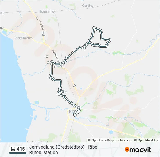 415 Bus Line Map