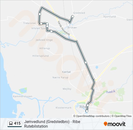 415 bus Line Map