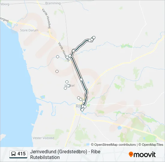 415 Bus Line Map