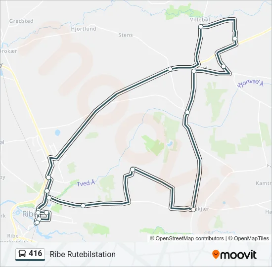 416 Bus Line Map