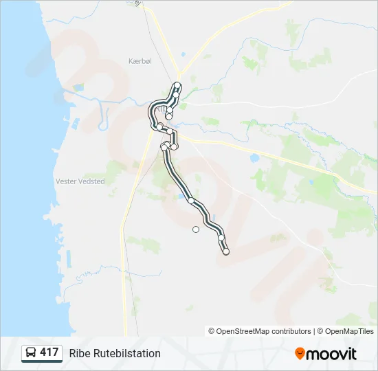 417 Bus Line Map