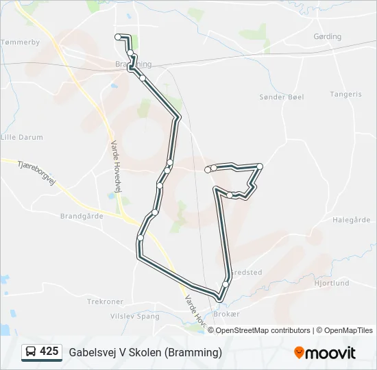 425 Bus Line Map