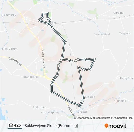 425 Bus Line Map