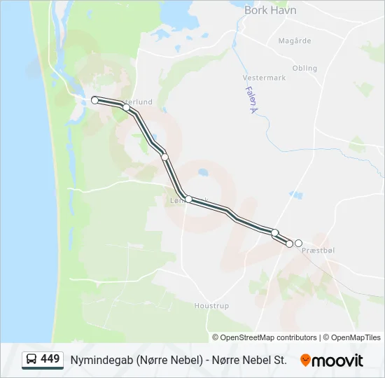 449 Bus Line Map