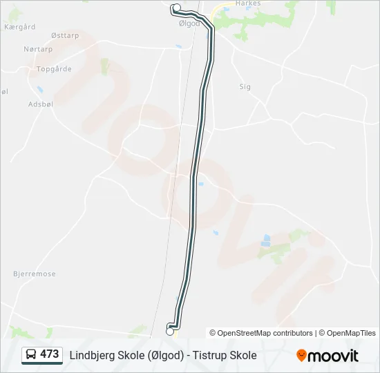 473 Bus Line Map