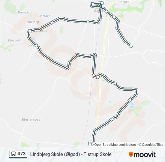 473 Bus Line Map