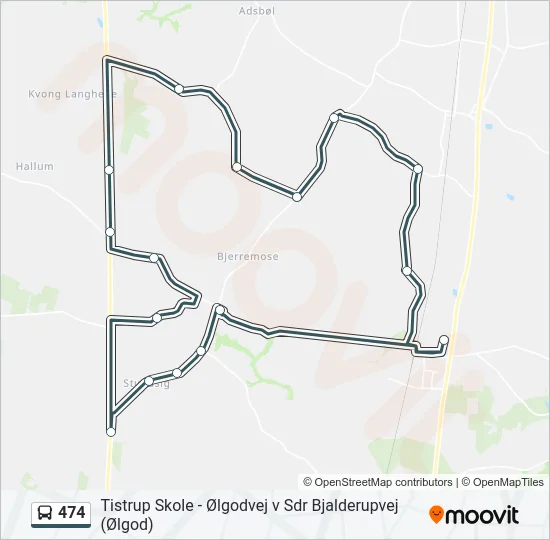 474 Bus Line Map