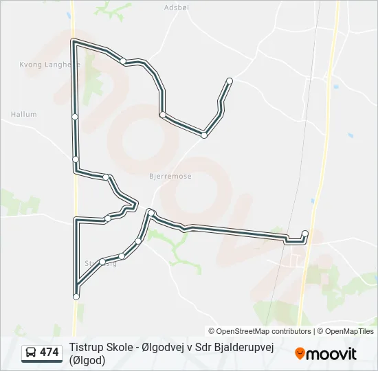 474 Bus Line Map