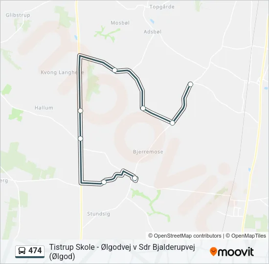 474 Bus Line Map
