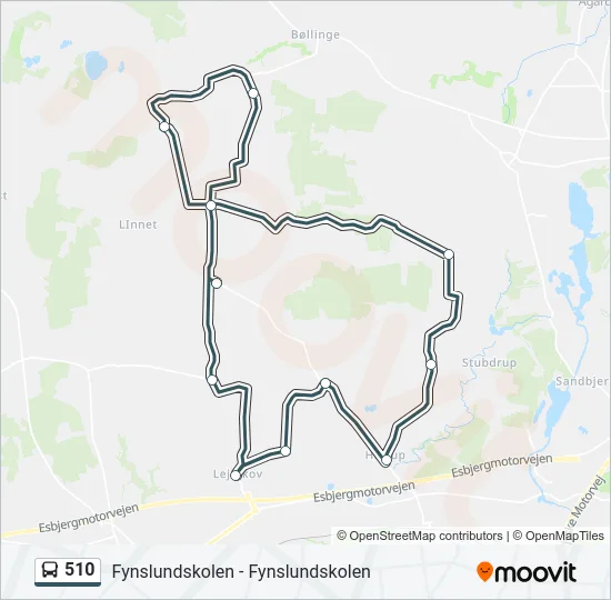 510 Bus Line Map