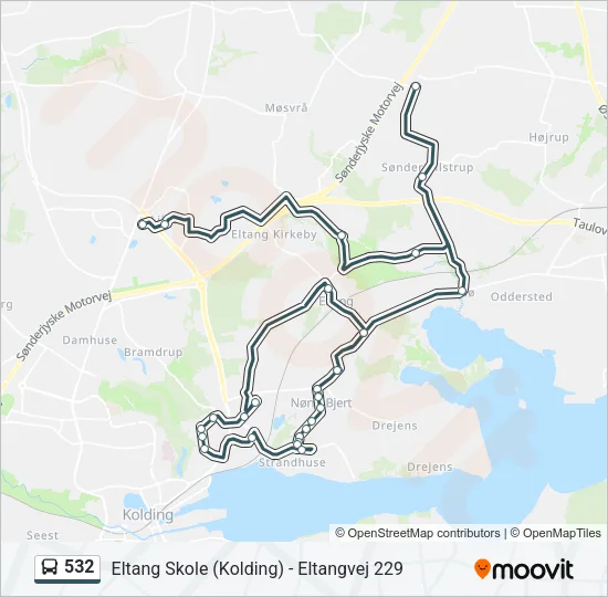 532 Bus Line Map