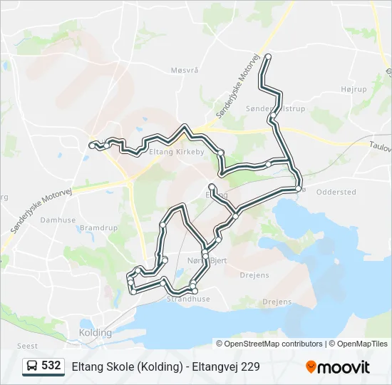 532 Bus Line Map