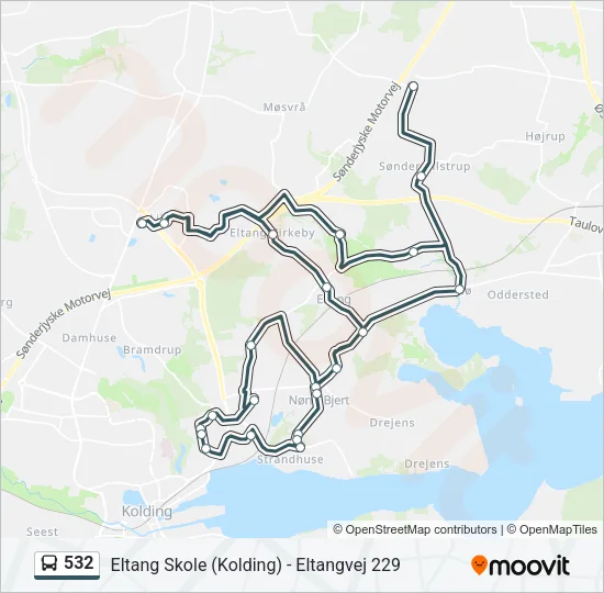 532 Bus Line Map