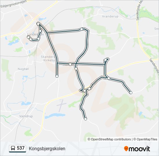 537 bus Line Map
