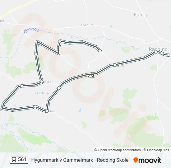 561 Bus Line Map