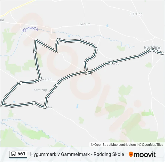 561 Bus Line Map