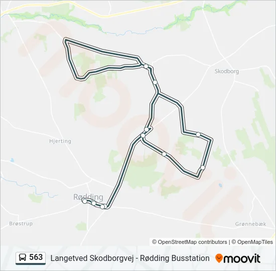 563 Bus Line Map