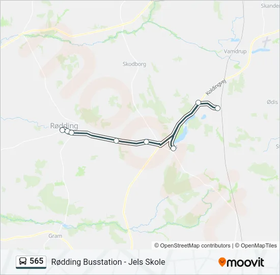 565 Bus Line Map
