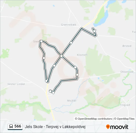 566 Bus Line Map