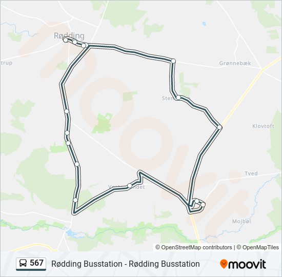 567 bus Line Map