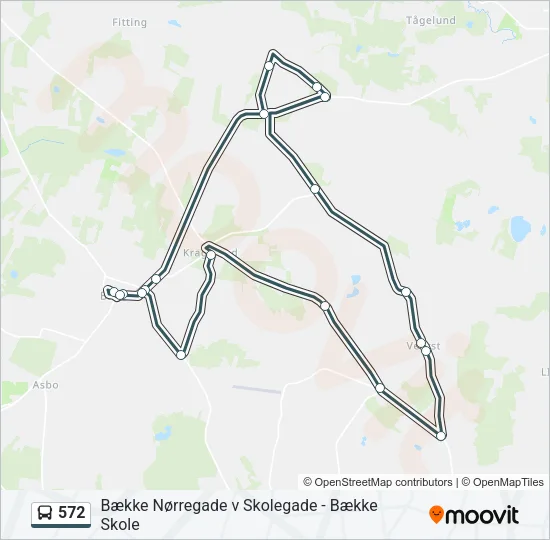 572 Bus Line Map
