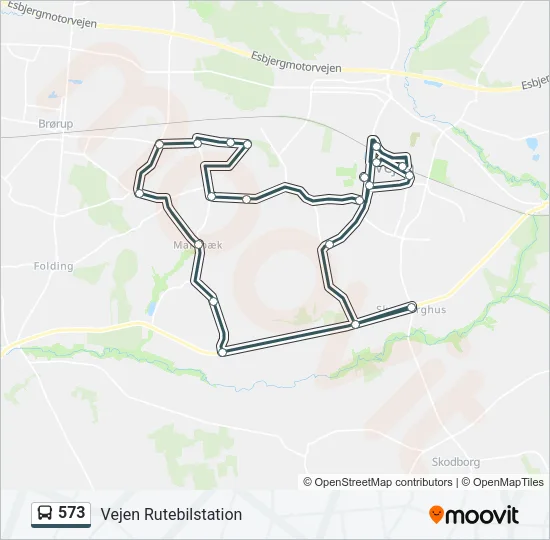 573 Bus Line Map