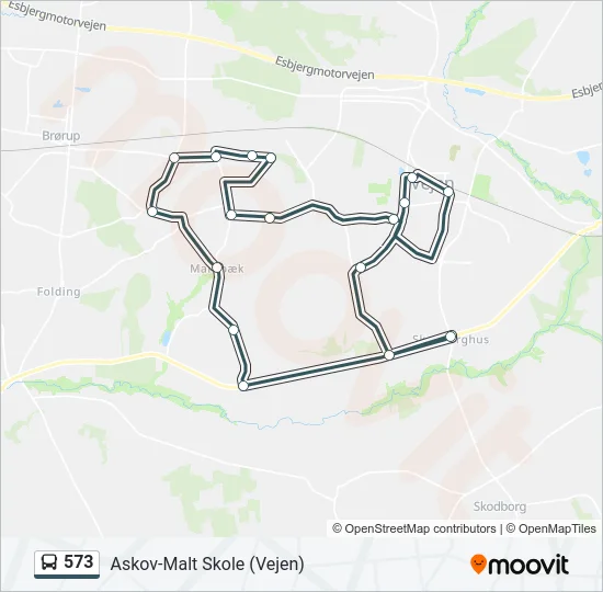 573 Bus Line Map