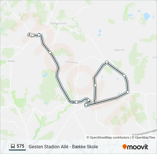 575 Bus Line Map