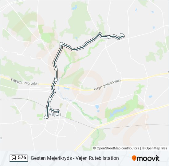 576 bus Line Map