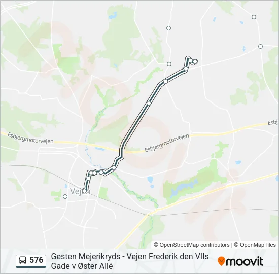 576 Bus Line Map