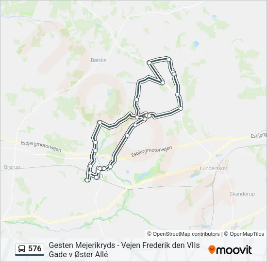 576 Bus Line Map
