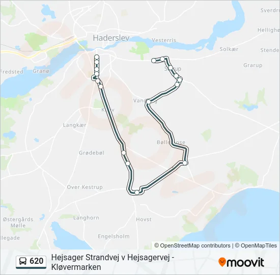 620 Bus Line Map