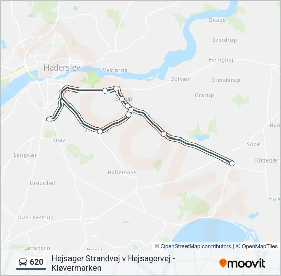 620 Bus Line Map