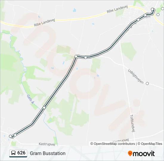 626 Bus Line Map
