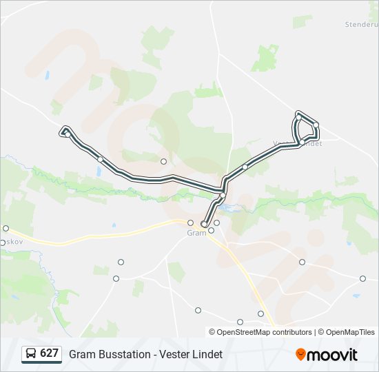 627 bus Line Map