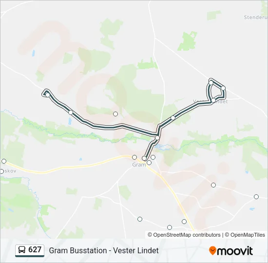 627 Bus Line Map