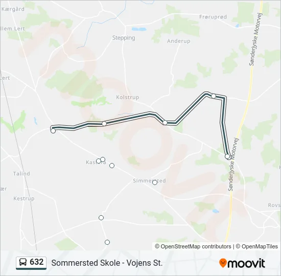 632 Bus Line Map